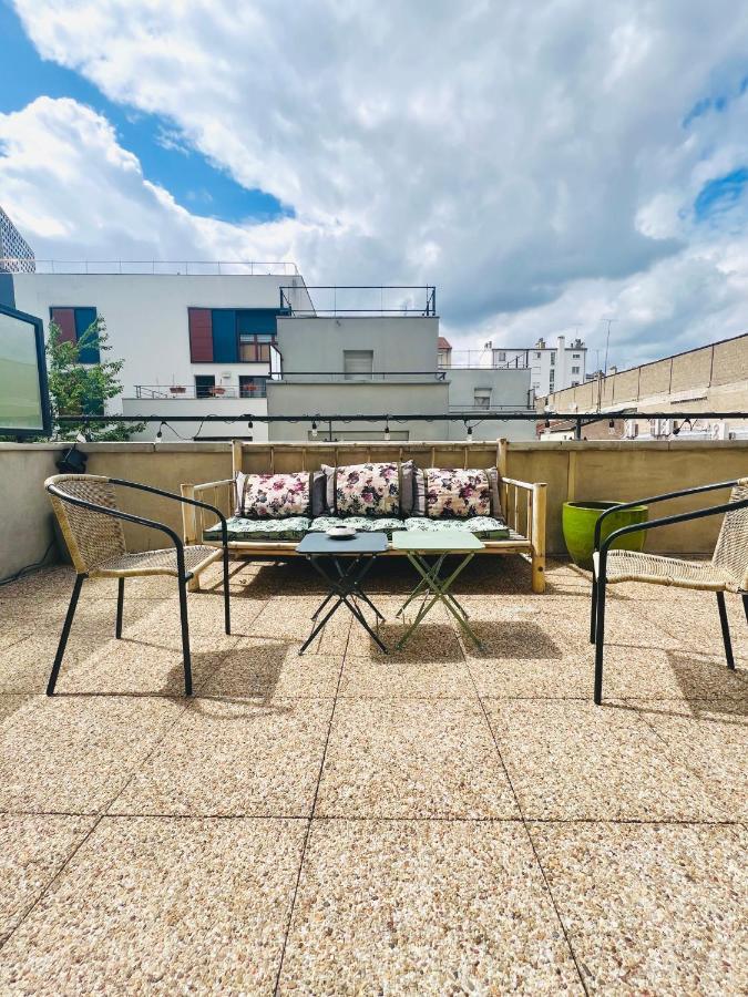 Bel Appartement Avec Terrasse Pantin Exterior foto