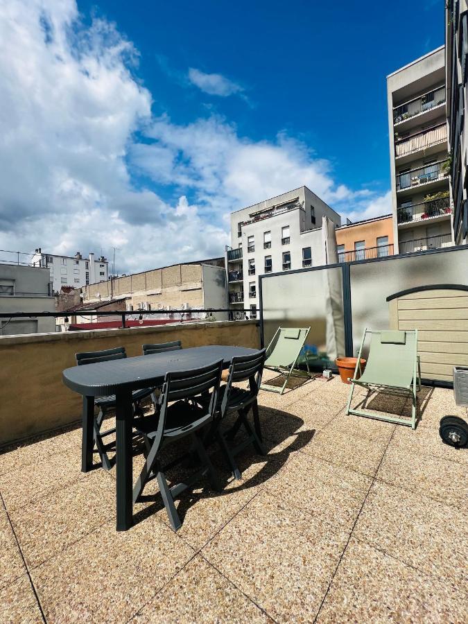 Bel Appartement Avec Terrasse Pantin Exterior foto